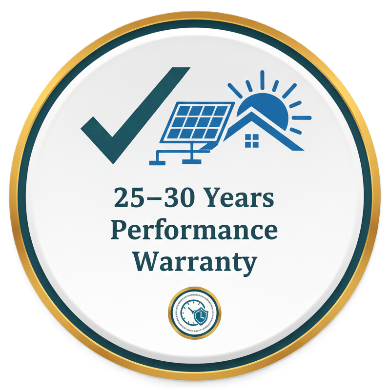 25–30 years performance warranty
